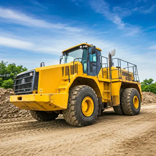 heavy duty yellow industrial construction equipment working